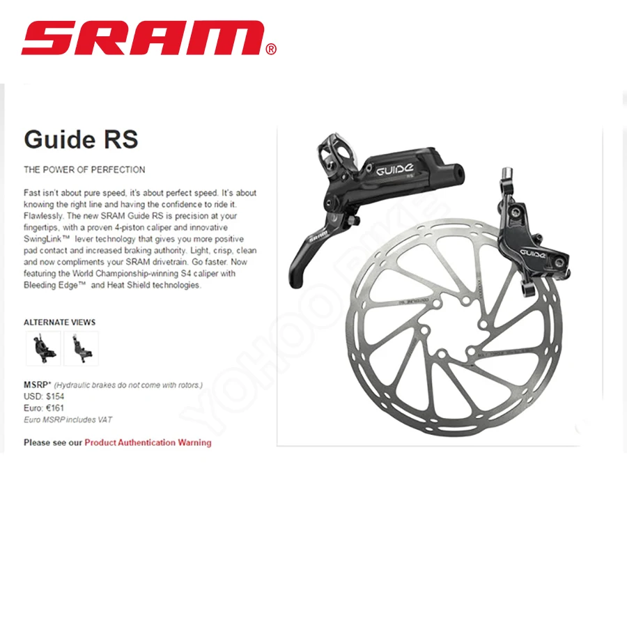 Тормозной ротор SRAM AVID для велосипеда Центральная линия CL & CLX G3 160/180 мм HS1 6 болтов
