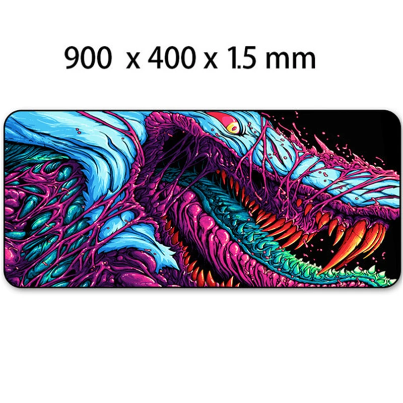 SOVAWIN 900x400 мм игровой коврик для мыши XL Hyper Beast Locking Edge нескользящий коврик для мыши CS GO slip натуральный для ПК компьютера