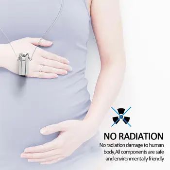 

PM2.5 Dust Removal Negative Ion Air Purifier Air Purifier Easy To Carry Fashion Necklace Gift Sterilization Portable ABS Silver