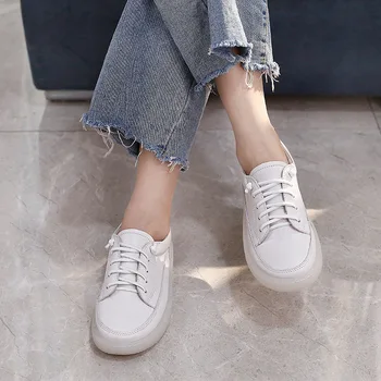 

YourSeason Summer 2020 Women Leisure Shoes Genuine Leather Shallow Comfortable Concise Ladies Elastic Band Shoes Candy Colors