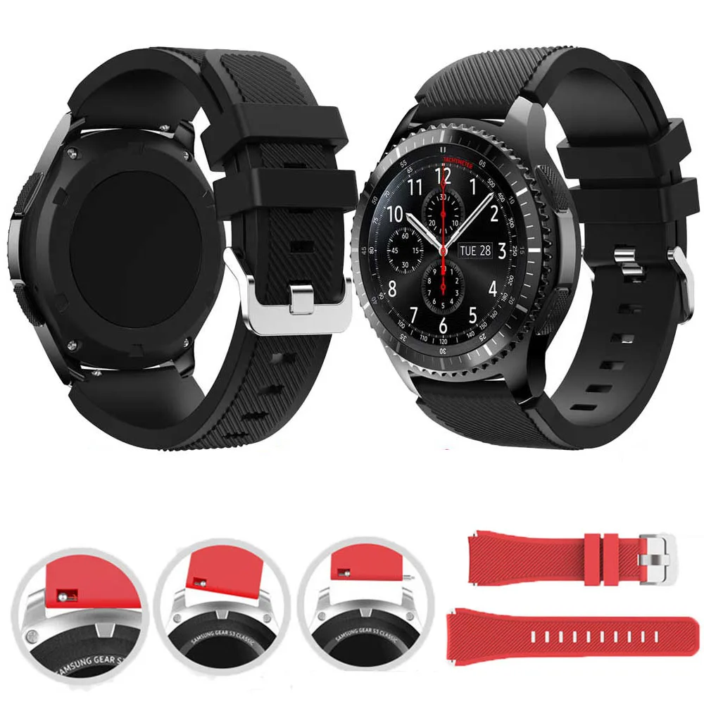 Ремешок для часов Samsung galaxy Watch 46 мм спортивный сменный Браслет Gear S3 Frontier/Classic TicWatch