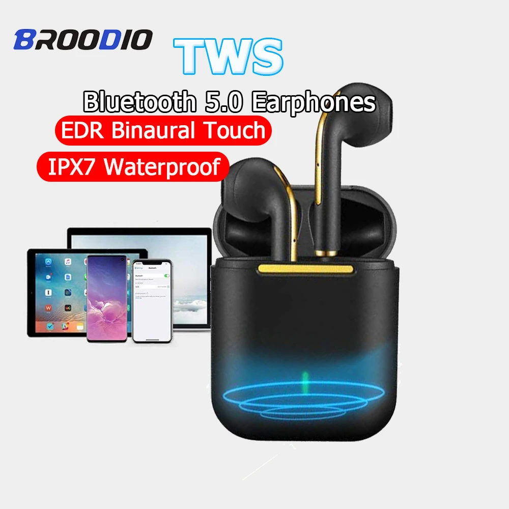 TWS Bluetooth 5 Headphones EDR Binaural Touch IPX7 Waterproof In Ear Sport Earphone For IOS Android Stereo True Wireless Headset |