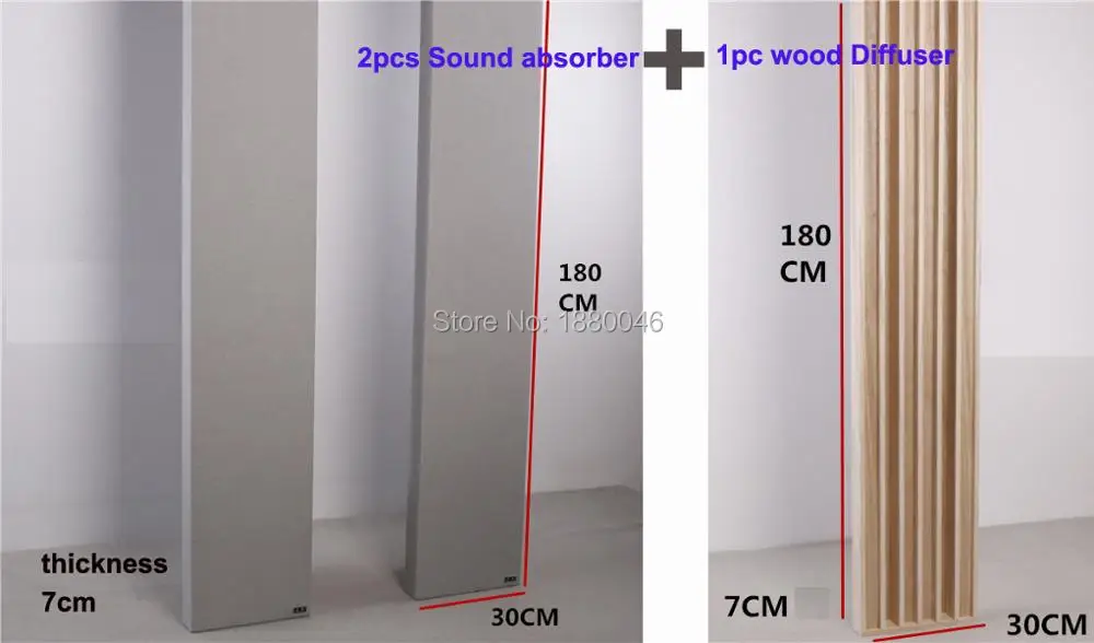 Профессиональная обработка звукопоглощения-диффузор для акустической панели барабанной комнаты 2 шт. акустический абсорбер+ 1 шт. деревянный диффузор
