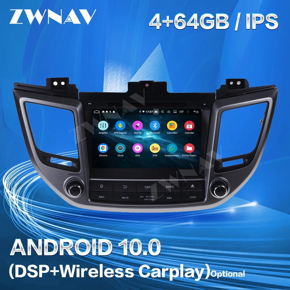 Wireless Carplay For 2014 2015 2016 2017 2018 2019 Hyundai Tucson IX35 Android Player GPS Navi Auto Audio Stereo Radio Recorder