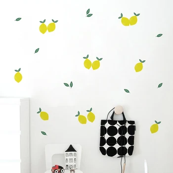 

34pcs/set Lemon Strawberry Wall Sticker DIY Cartoon Fruit for Shop Kitchen Living Room Decoration Nursery Dorm Mural Decal