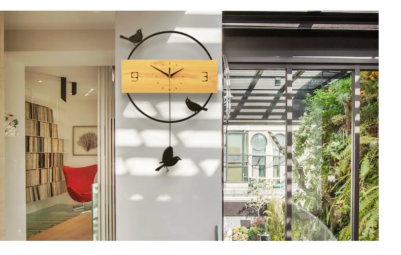 GH настенные часы для гостиной, креативный современный дизайн, минималистичный скандинавский кварц, немой стиль, модные часы для дома, домашний декор