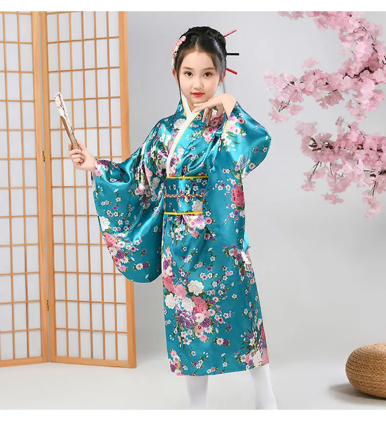 Disfraz Tradicional Nacional Japonés para niña, Kimono, vestido, yukata,  japonais, Floral, Cosplay - AliExpress