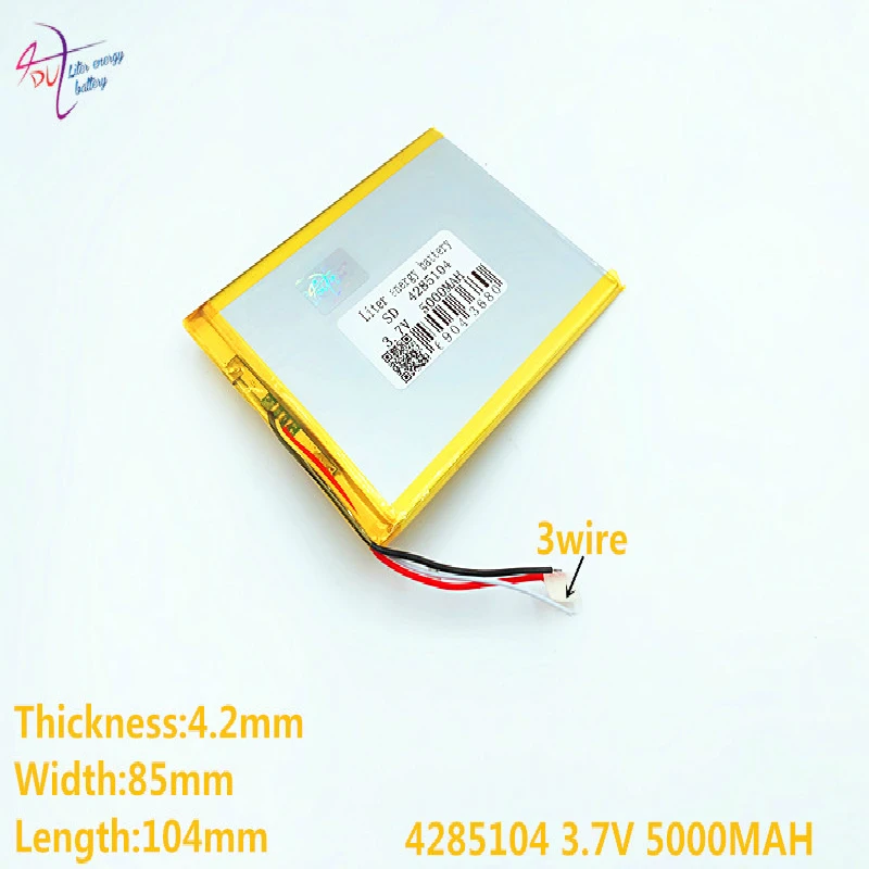 

3 line Tablet PC general battery 4285104 3.7V 5000mAh 3885105 Lithium Tablet PC Battery with protection board Polymer battery