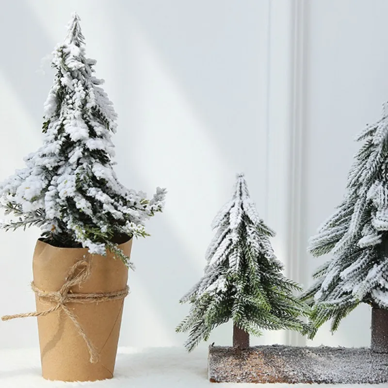 Новая Рождественская елка Креативный Снежный стекающийся маленький орнамент настольное украшение PE нетоксичный искусственный снег рождественская елка