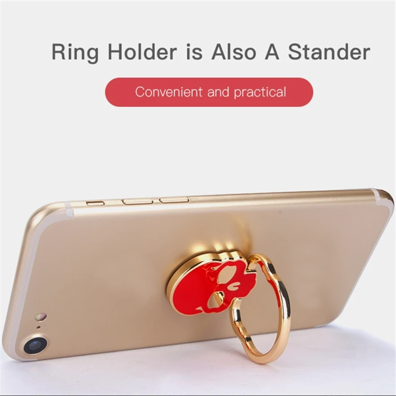 

Ossky Skull Shape Finger Ring Phone Holder for Phone Magnetic 360 Degree Rotation Phone Ring Holder Stand Accessories