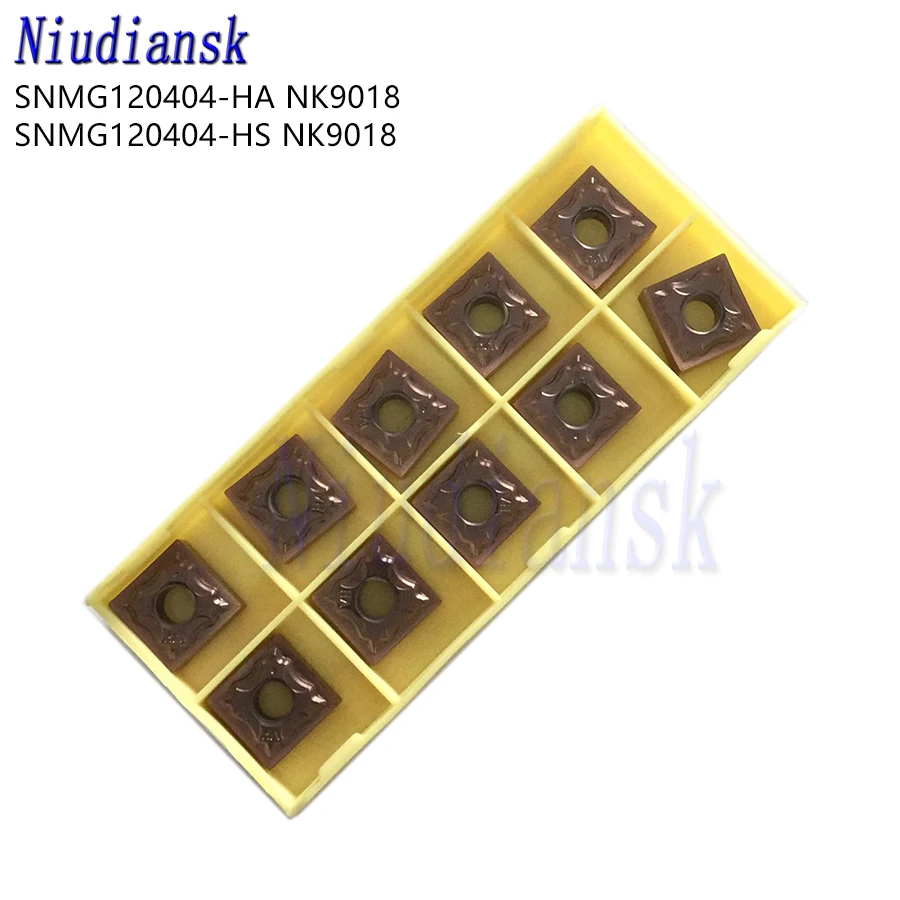 

10Pcs SNMG120404 HA NK9018 SNMG120404 HS NK9018 Carbide Inserts CNC Metal Lathe Tool Turning Blade Stainless Steel Turning Tools