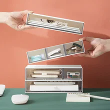 Stapelbar Große Kapazität Kosmetische Lagerung Box Make-Up Schublade Organizer Schmuck Make-Up Behälter Desktop Kleinigkeiten Lagerung Box