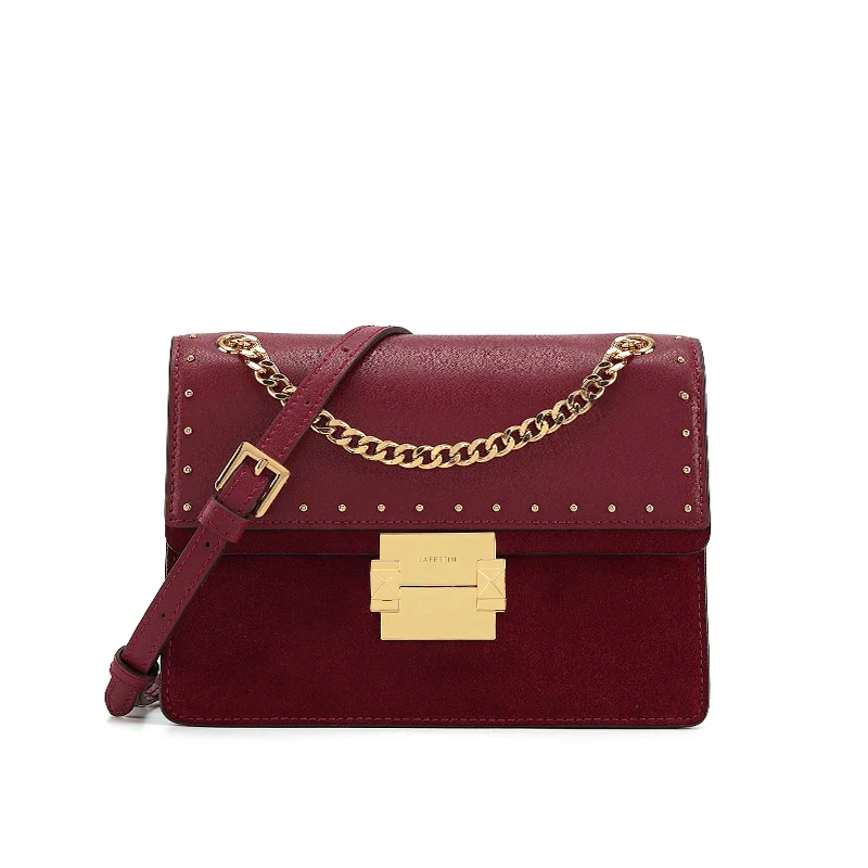 LAFESTIN Новая модная осенняя и зимняя сумка на плечо с цепочкой, сумка-мессенджер, Брендовые женские сумки - Цвет: Красный