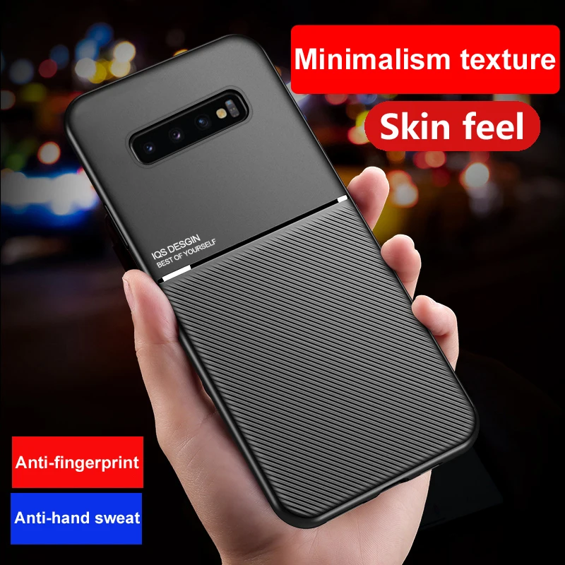 Кожаная текстура Матовый мобильный телефон чехол для samsung s20 a81 a51 a71 s10 s9 s8