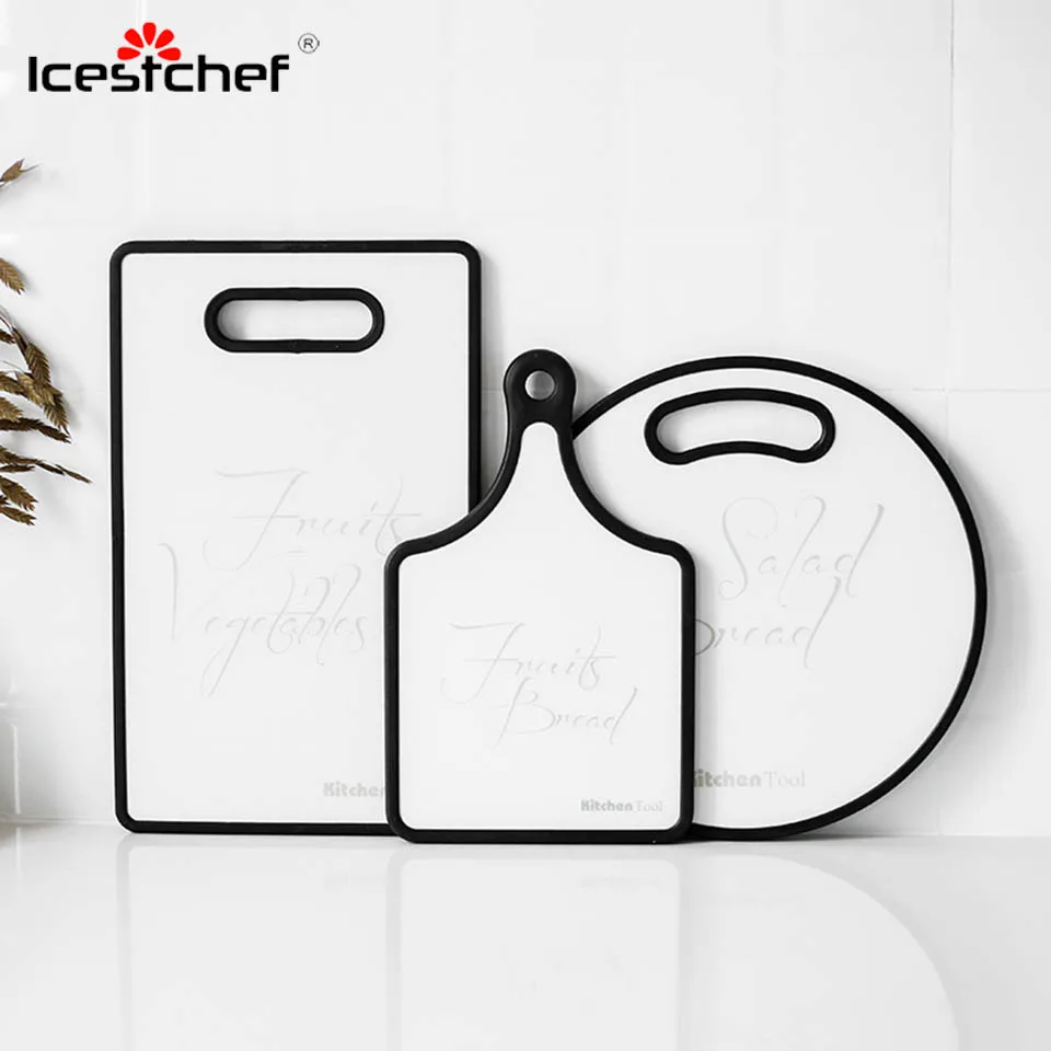 ICESTCHEF PP мраморные Разделочные Блоки двухсторонние разделочные доски фруктовые овощные Нескользящие разделочные доски кухонные аксессуары