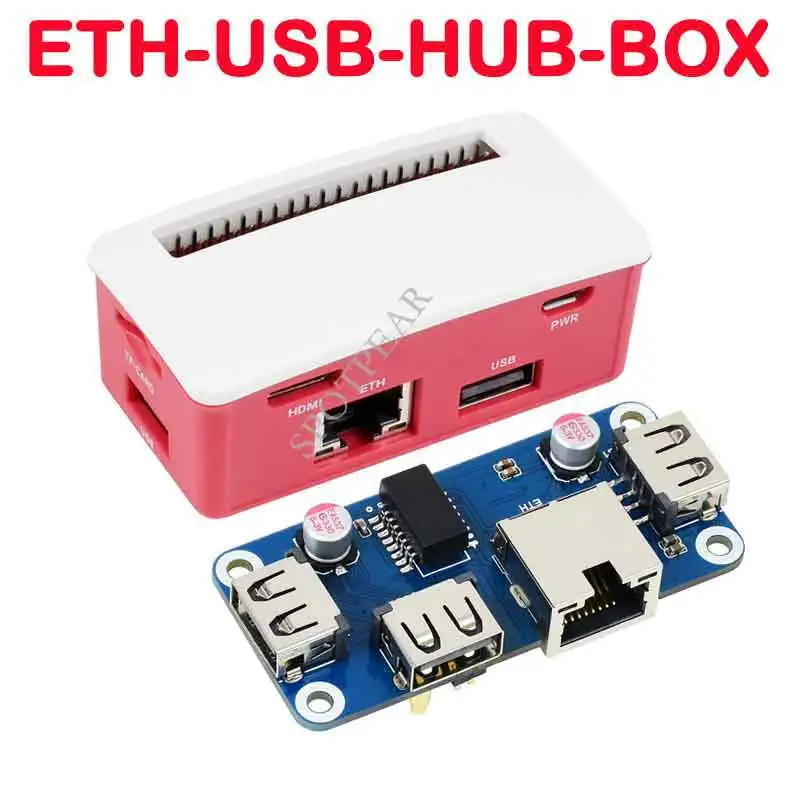 Scatola Hub Ethernet / Usb Serie Raspberry Pi Zero 1X Rj45, 3X Usb 2.0
