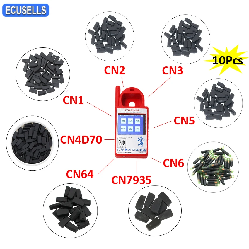 10 шт./лот CN1 CN2 CN3 CN5 CN6 CN64 чип для ключей 4C 4D 46 G 48 4D64 автомобильного ключа