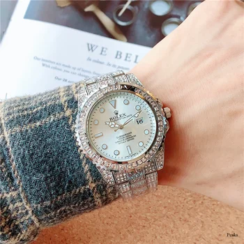 

rolex- Luxury Brand quartz women Watches Quartz Watch Stainless Steel Strap wristwatch classic business dress men watch 5 75