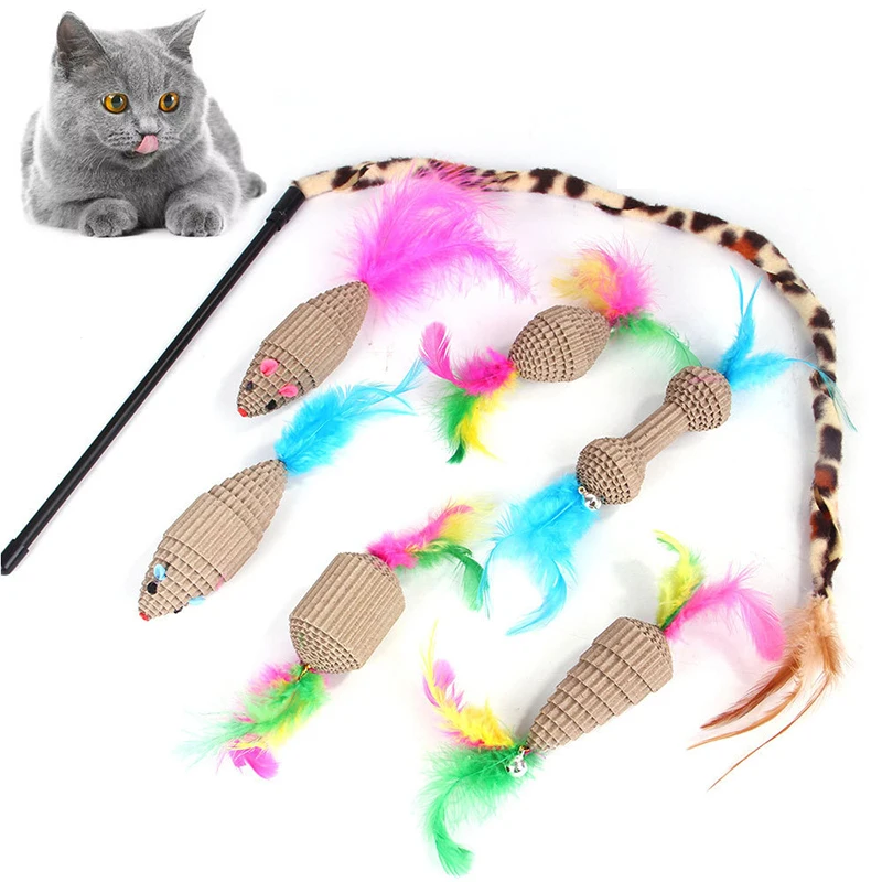 New Pets Cat Toys Mouse Shape Balls Shapes Kitten Love New Pet Toy Cat Channel Funny Cat Stick Mouse Interactive Play Supplies