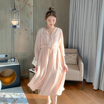 

M421# Summer Korean Fashion Maternity Long Dress V neck High Waist Slim Clothes for Pregnant Women Hot Plus Size Loose Pregnancy