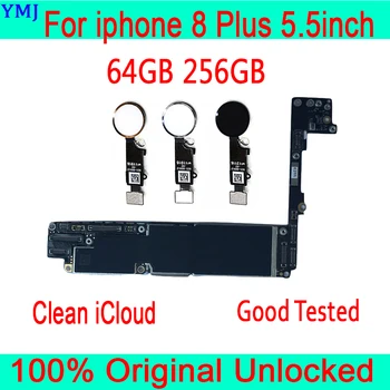 

No iCloud for iphone 8 Plus Motherboard,Original unlocked for iphone 8P Logic boards Without Touch ID/With Touch ID 64GB 256G