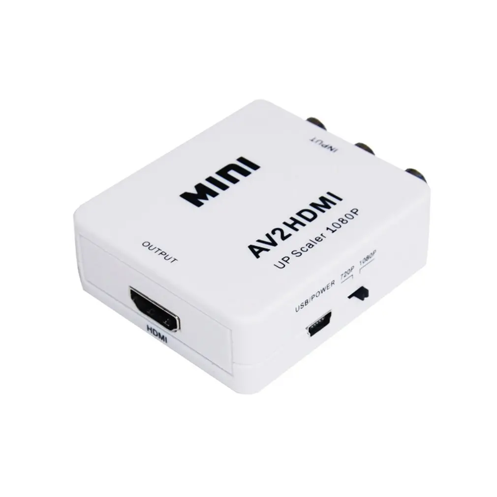 EDAL Горячие koop Мини AV naar HDMI видео конвертер AV2HDMI AV naar HDMI 720 p 1080 p Upscaler