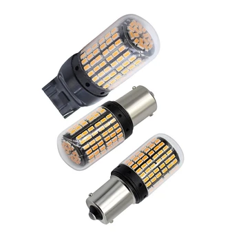 

2PCS 3014SMD LED 1156 1157 BAY15D P21W BA15S PY21W BAU15S Car Bulb 2880Lm Amber Signal Indicator Rear Brake Light DropShipping