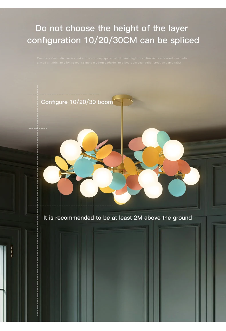 Modern Nordic Design LED Chandelier For Living Room Bedroom Dining Room Kitchen Ceiling Pendant Lamp Glass Ball G9 Hanging Light dining room chandeliers