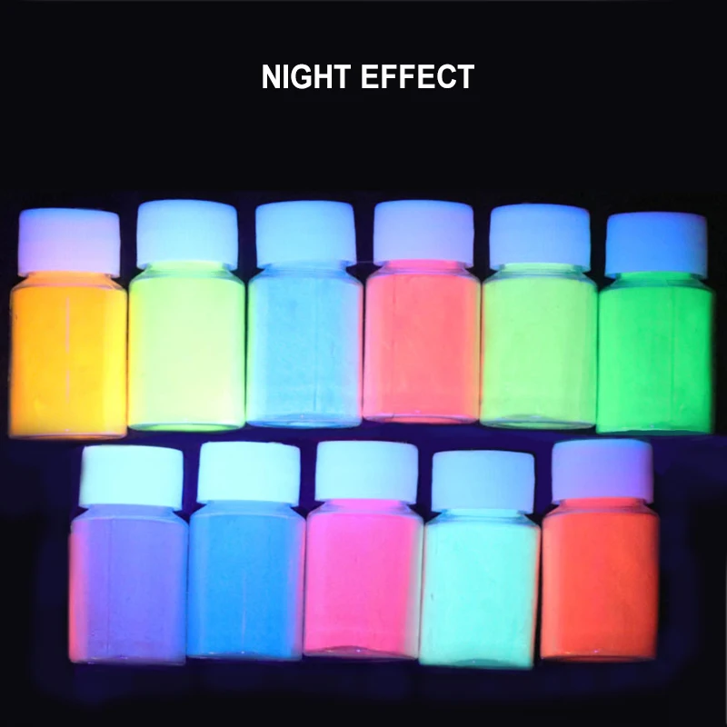 20G Luminous Powder Pigment Epoxy Resin Pigment Glow in The Dark for Resin Paint Slime Jewelry Nail DIY Handmade Tools