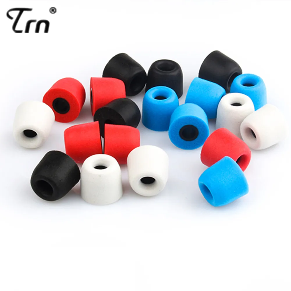 TRN Headphone Memory Cotton Earmuffs 3Pairs Chronic Rebound Earplugss PU Foam Sponge Earphone Eartips For V80 ZSN ZST ZS10