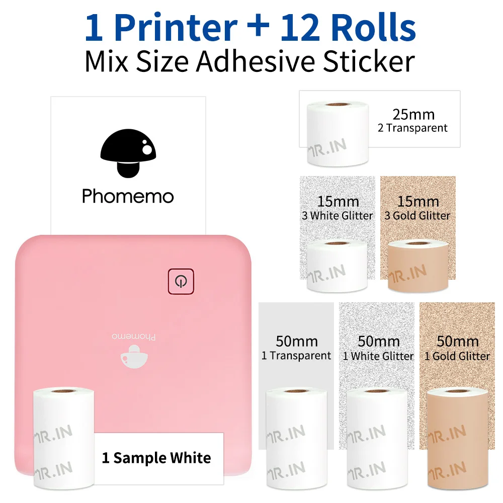 Phomemo M02 Pro Portable Mini Black White Photo Printer Inkless Pocket Printer Wireless Picture Mobile Thermal Printer 