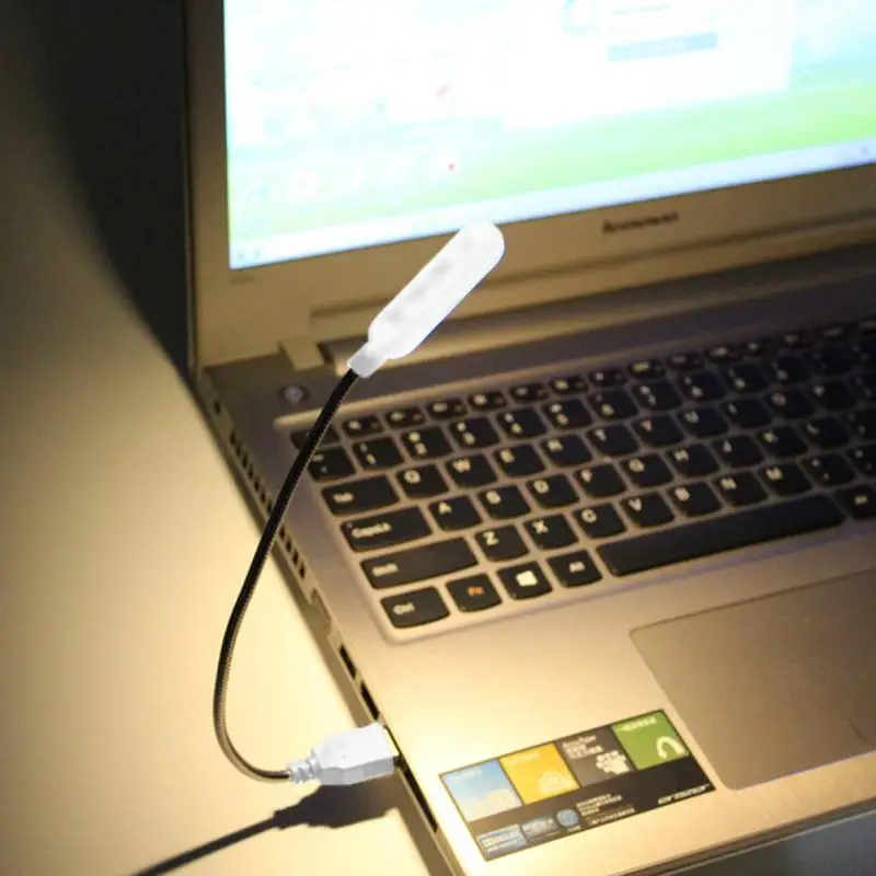 Гибкий портативный USB книга свет 4 светодиодный s лампа для чтения ночник мини-светодиод лампа клавиатура компьютер ноутбук настольные лампы