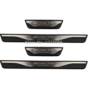 

For Mazda 6 3 2014-2020 CX-5 2015 2016 Stainless Door Sill Scuff Plate Protector Trim Guard Pedal Cover Car Styling Accessories
