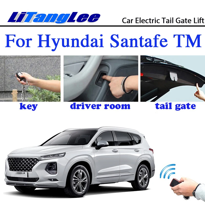 

Для Hyundai Santafe TM 2019 ~ 2020 дистанционное управление крышка багажника LiTangLee автомобильная электрическая система помощи при подъеме задних ворот