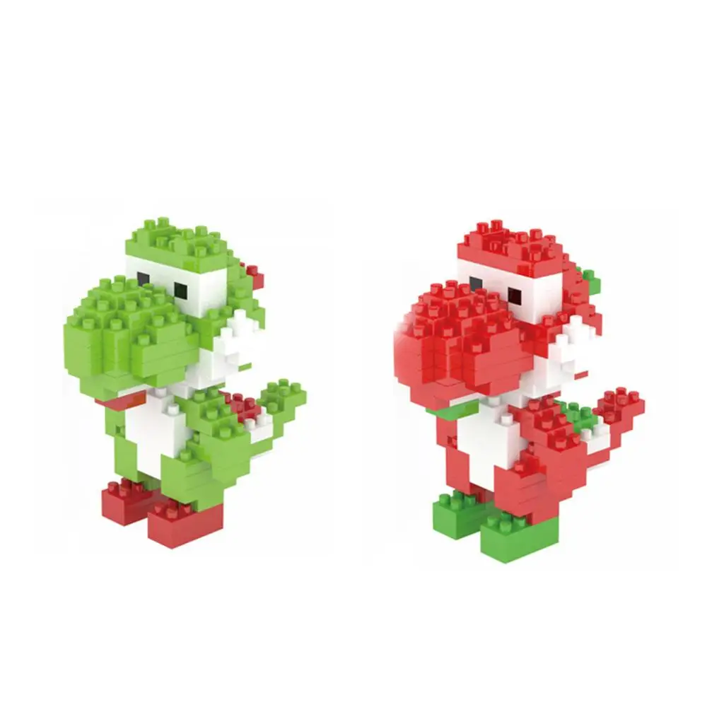 

hot LegoINGlys creators Nintendo Game Image Super Mario Bros Yoshi Dinosaur Micro Diamond Building Blocks model bricks toys gift