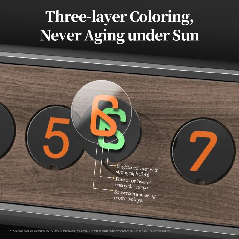 Автомобильная карточка для временной парковки Baseus деревянная с номером телефона