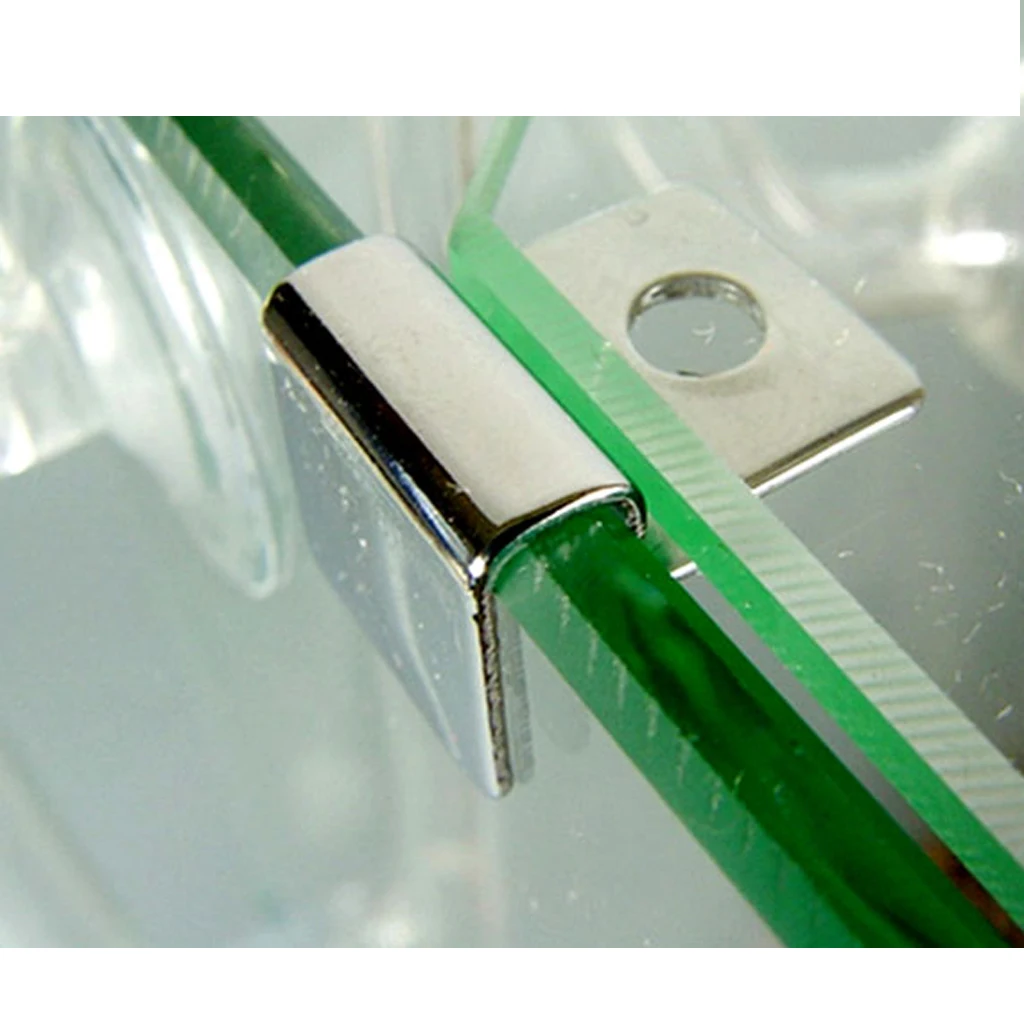 4pcs Aquarium Glass Cover Support Fish Tank Lid Cover Bracket Holder Stainless Steel Clip Support 4-Pack - 5/8/12/19mm