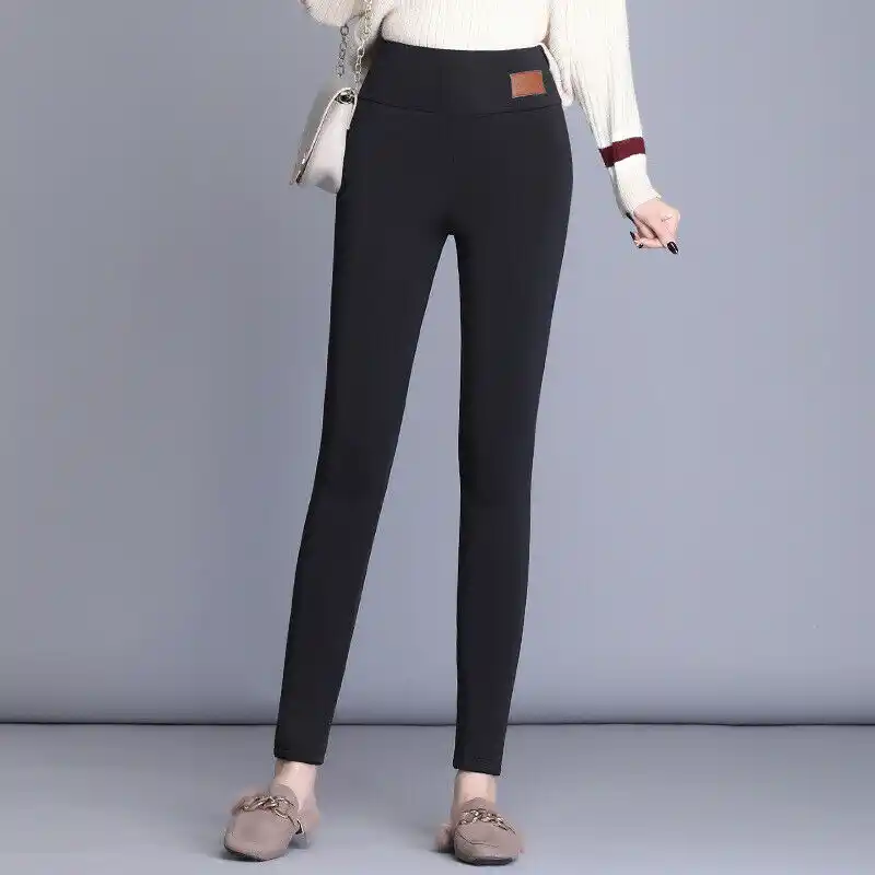 Women Winter Thick Warm Fleece Lined Thermal Stretchy Leggings High Waist Pants