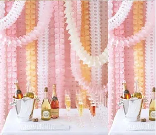 

3.6M Four-Leaf Clover Garland Party Streamers Tissue Paper Birthday Party Wedding Decoration Hanging Flower Garland
