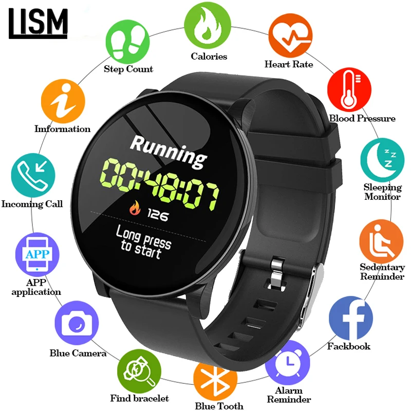 Умные часы для мужчин S9 Smartwatch IP67 Водонепроницаемый мониторинг сердечного ритма
