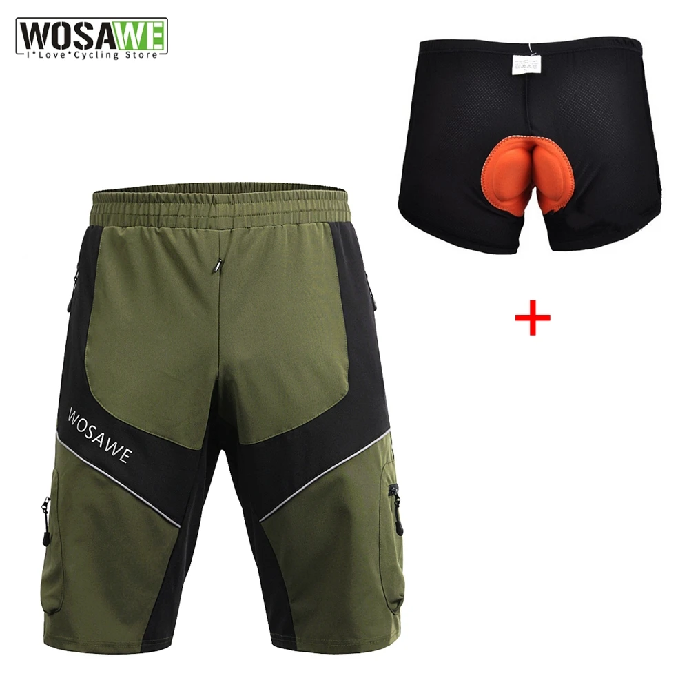 Мужские велосипедные шорты WOSAWE для горного велосипеда езды на горном велосипеде