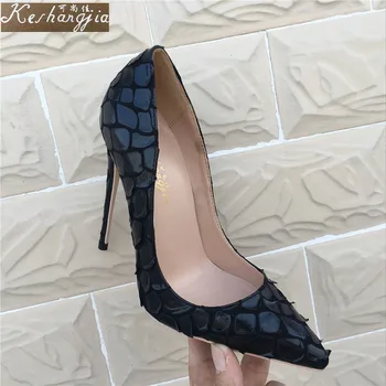 

Black snake Shoes Woman Heel Red High Heels Black Pumps Silver Patent Leather Wedding Stilettos Pumps Sexy Women Shoes