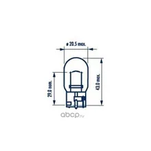 Лампа! 21w 12v W3x16d Narva арт. 17632