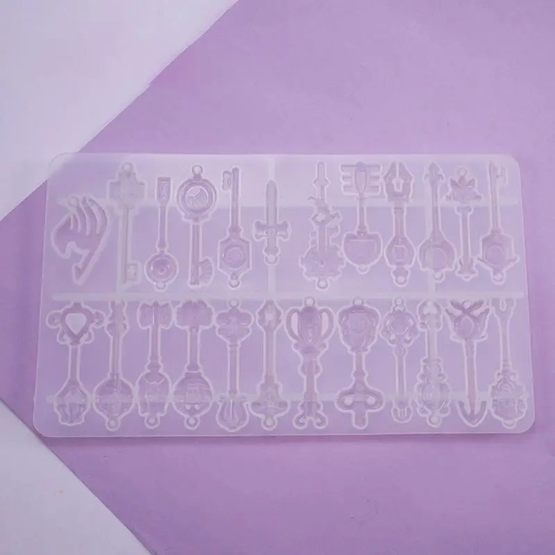 

Crystal Epoxy Resin Mold Tray Key Pendant Casting Silicone Mould DIY Making Tool B95F