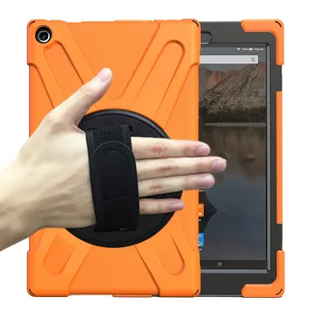 

CARPRIE For Fire HD 7 2017/2019 Heavy Duty shock-proof Case Cover Stand+Shoulder Strap Kids Safe Heavy Duty Silicone stand Case