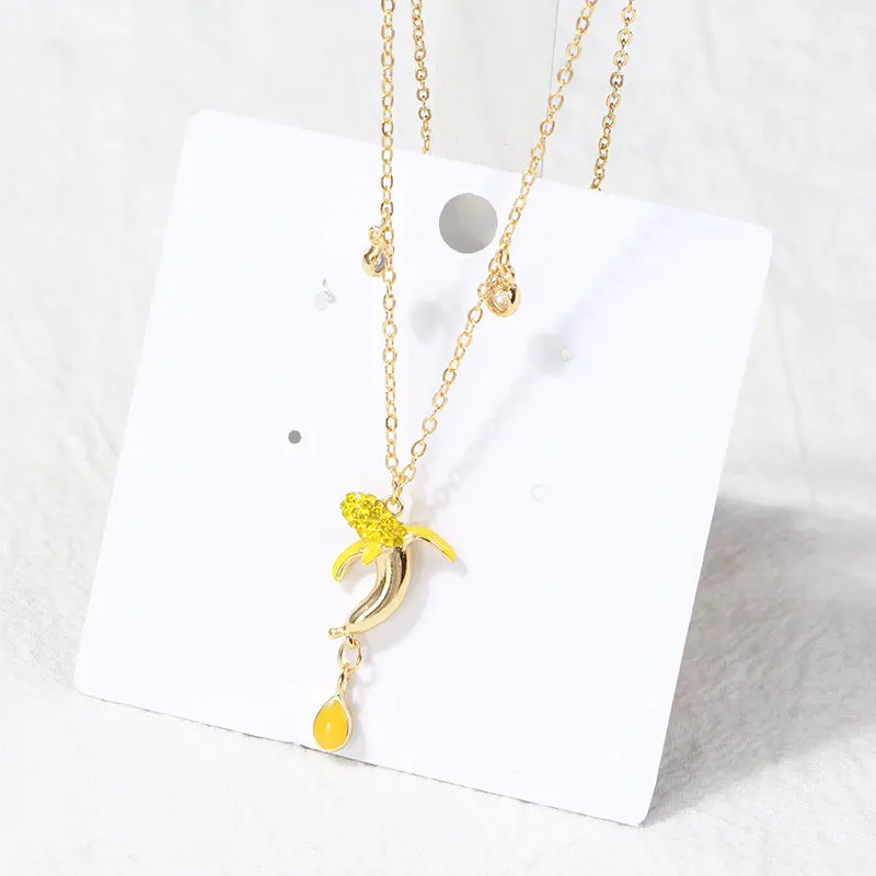 New Style Shih Original Cute Charming Playful Banana Necklace Women's Choker Online Celebrity Pendant a Generation of Fat