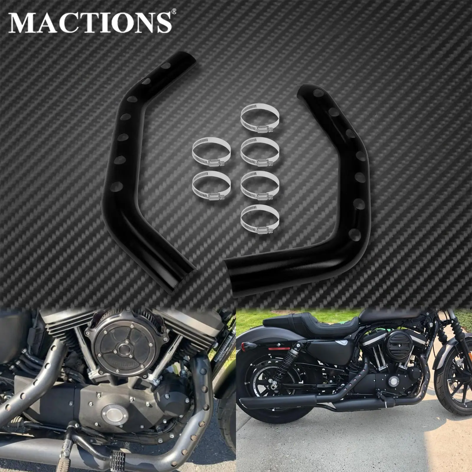 Harley Sportster 1200 Exhaust Cover Black Protective Exhaust Harley Motorcycle Aliexpress