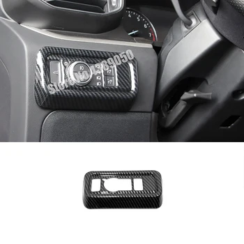 

For Ford Explorer 2020 2021 LHD Interior Accessories ABS Carbon fiber Headlight switch Glass switch Steering wheel Inner armrest