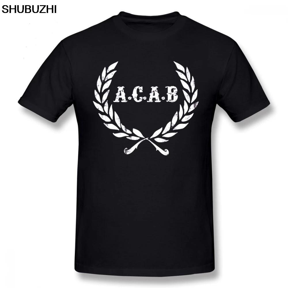 

Acab T Shirt A C A B Football ACAB Soccer T-Shirt Men Print Tee Shirt Cotton Funny Short-Sleeve 6xl Beach Tshirt