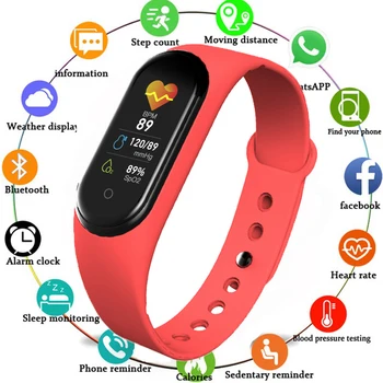 

M5 Smart Bracelet IP67 Waterproof Bluetooth Call Music Play Smart Bracelet Heart Rate Smartband Monitor Health Wristband